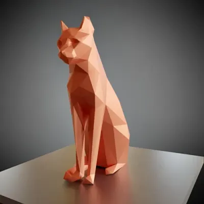 Low poly cat
