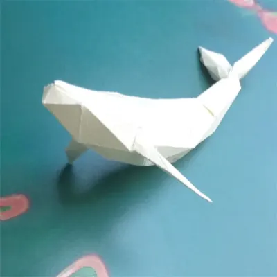 Очень низкополигональный горбатый кит