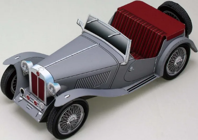 Бумажная модель Автомобиль MG TC Midget