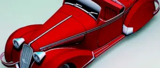 Бумажная модель Автомобиль Alfa Romeo 8C2900B Corto