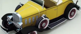 Бумажная модель Автомобиль Chevrolet Confederate Deluxe Sports Roadster