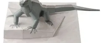 Бумажная модель Морская игуана
