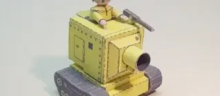 Бумажная модель Средний танк / MD tank Yellow Comet (Advance Wars)