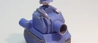 Бумажная модель Средний танк / MD tank Blue Moon (Advance Wars)