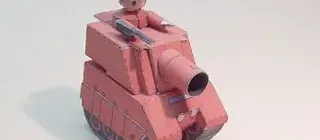 Бумажная модель Средний танк / MD tank Orange Star (Advance Wars)