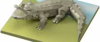 Бумажная модель Кубинский крокодил