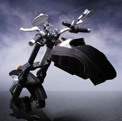 Бумажная модель Мотоцикл Yamaha VMAX [серия, часть 3/5]