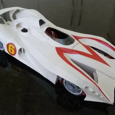 Бумажная модель Автомобиль Мак 6 (Спиди Гонщик)