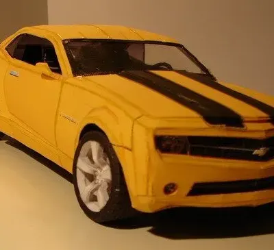 Бумажная модель Трасформер Бамблби Chevrolet Camaro 2009 (Трансформеры)
