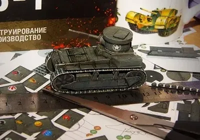 Бумажная модель Танк T1 Cunningham