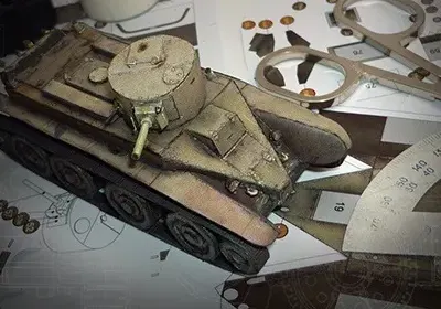 Бумажная модель Танк БТ-2