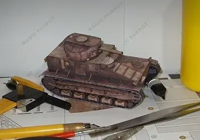 Бумажная модель Танк Vickers Medium Mark I