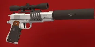 Бумажная модель Пистолет ATM Silverballer / M1911 (Hitman)
