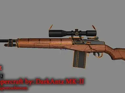 Бумажная модель Снайперская винтовка М14