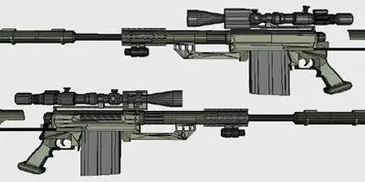 Бумажная модель Снайперская винтовка CheyTac M200 Intervention