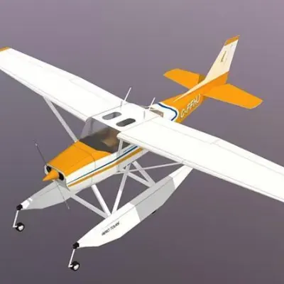 Бумажная модель Гидросамолет Cessna 172 Skyhawk Floatplane