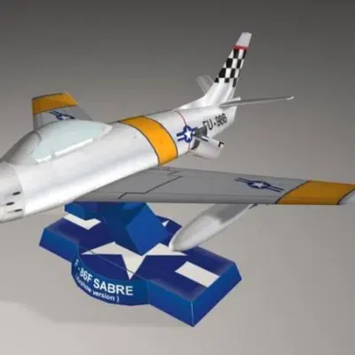 Бумажная модель Истребитель F-86 Sabre ВВС США