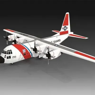 Бумажная модель Самолет Lockheed HC-130H Береговая охрана США