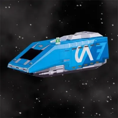 Бумажная модель Космический корабль Tatooine Transit Starspeeder 1000 (Звездные войны)