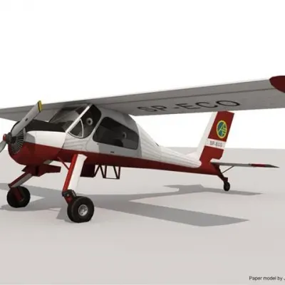 Бумажная модель Самолет PZL-104 Wilga