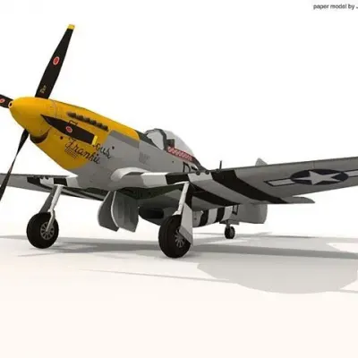 Бумажная модель Самолет North American P-51 Mustang Свирепый Фрэнки