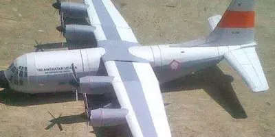 Бумажная модель Самолет Lockheed C-130 Hercules