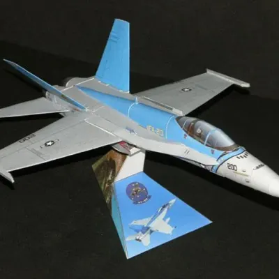 Бумажная модель Истребитель McDonnell Douglas F/A-18F Черные Львы