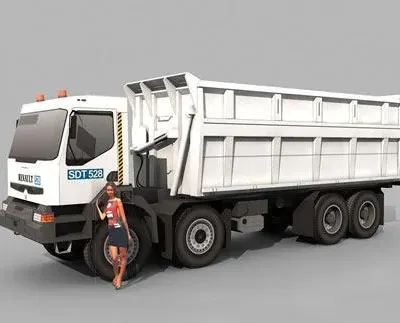 Бумажная модель Самосвал Renault Kerax 400 8×4