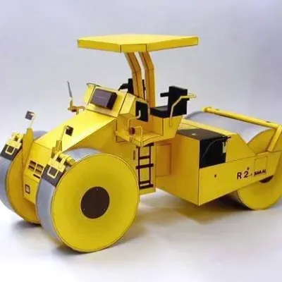 Бумажная модель Дорожный каток SAKAI R2-1