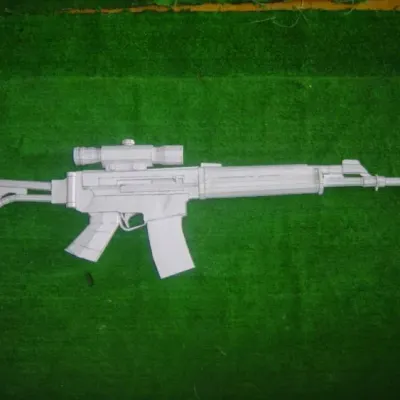Бумажная модель Штурмовая винтовка Pindad SS2-V4