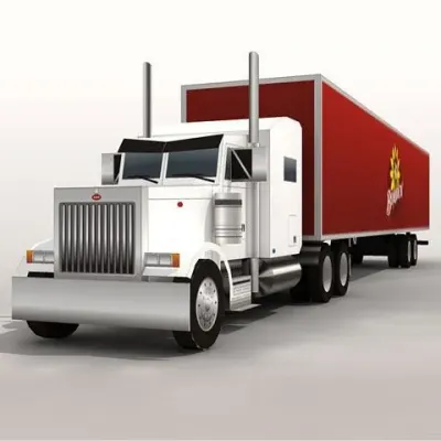 Бумажная модель Грузовик Peterbilt 379 с прицепом