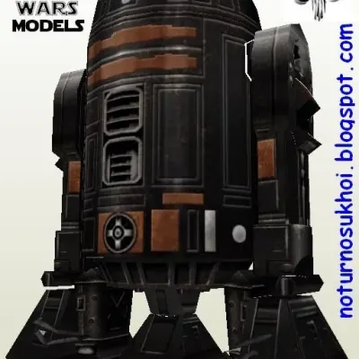 Бумажная модель Дроид R2-D2 [темный, 1:1] (Звездные войны)