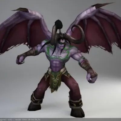 Бумажная модель Иллидан Ярость Бури (World of Warcraft)