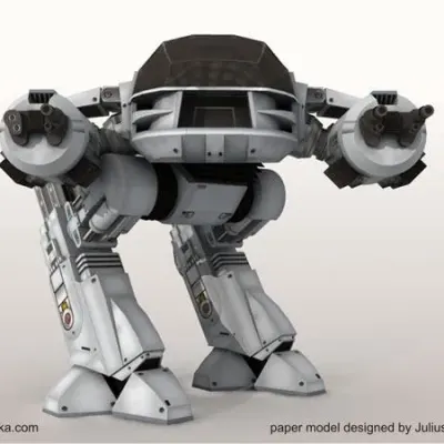 Бумажная модель Робот ED-209 (Робокоп)