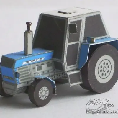 Бумажная модель Тракторы Zetor 8011, Zetor 10045 и Zetor 16145