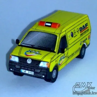 Бумажная модель Автомобиль Volkswagen Transporter T5