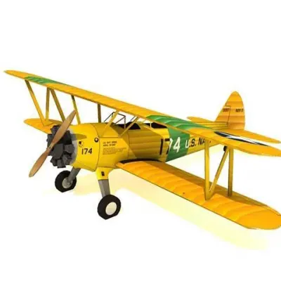 Бумажная модель Самолет Boeing PT-17 Stearman Navy