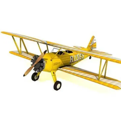 Бумажная модель Самолет Boeing PT-17 Stearman N63495