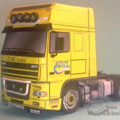 Бумажная модель Грузовик DAF XF 95