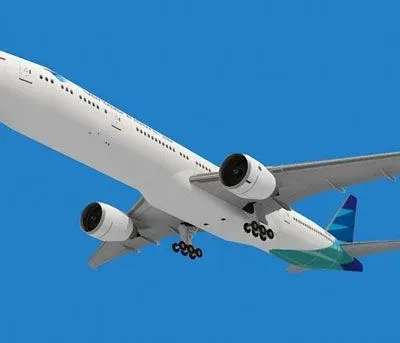Бумажная модель Авиалайнер Boeing 777 Garuda Indonesia