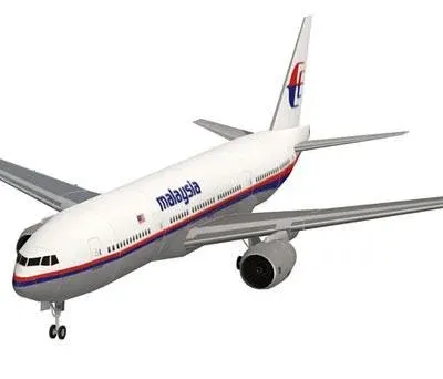 Бумажная модель Авиалайнер Boeing 777 Malaysia Airlines