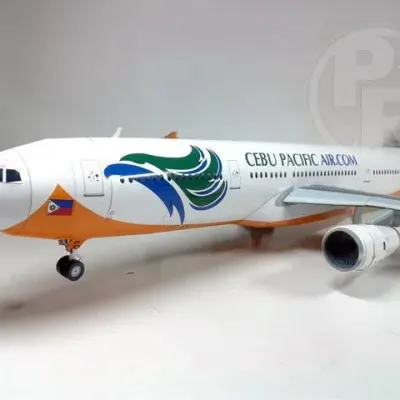 Бумажная модель Авиалайнер Airbus A330 Cebu Pacific