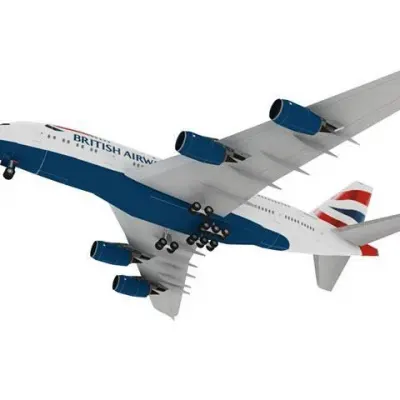 Бумажная модель Авиалайнер Airbus A380 British Airways