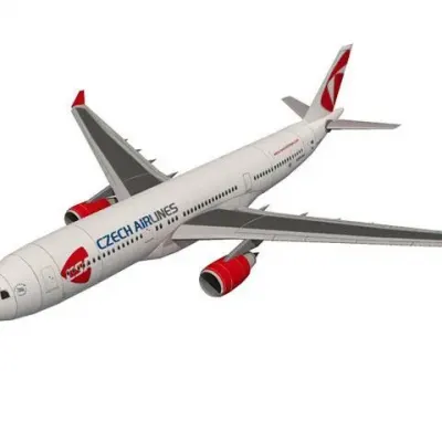 Бумажная модель Авиалайнер Airbus A330 Czech Airlines