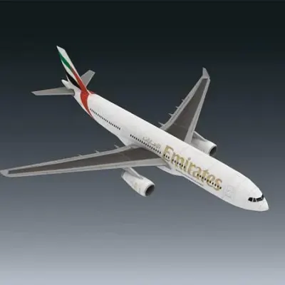 Бумажная модель Авиалайнер Airbus A330-243 Emirates Airline