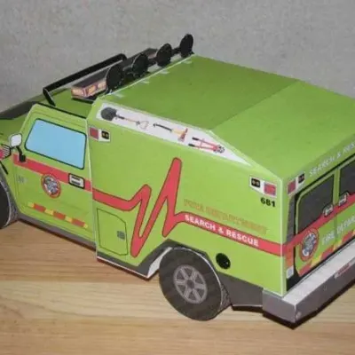 Бумажная модель Трансформер Рэтчет Hummer H2 (Трансформеры)