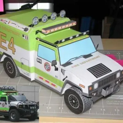Бумажная модель Трансформер Рэтчет Hummer H2 (Трансформеры 3)