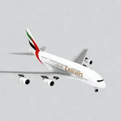 Бумажная модель Авиалайнер Airbus A380 Emirates Airline