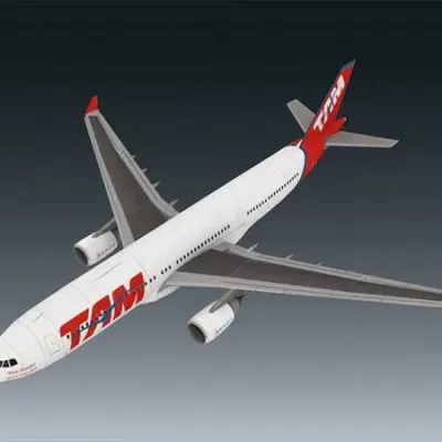 Бумажная модель Авиалайнер Airbus A330-234 TAM Airlines