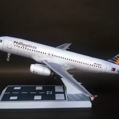 Бумажная модель Авиалайнер Airbus A320 Philippine Airlines